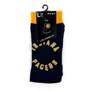 Indiana Pacers Basketball Crew Socks NBA Navy Blue Yellow Mens Womens Fan Gift